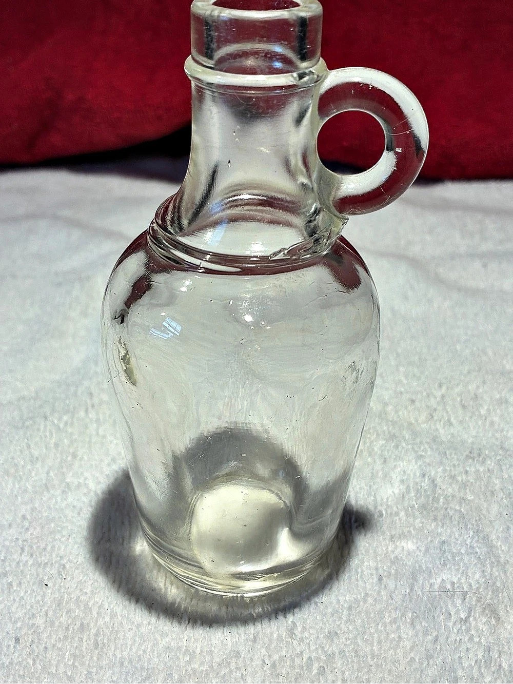 Vintage Clear Glass Bottle with Handle
